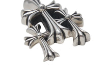 画像をギャラリービューアに読み込む, CHROME HEARTS クロムハーツ トリプルCHクロス ペンダント スモール 重量約53.8g シルバー925 美品 中古 4c074170