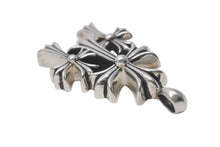 画像をギャラリービューアに読み込む, CHROME HEARTS クロムハーツ トリプルCHクロス ペンダント スモール 重量約53.8g シルバー925 美品 中古 4c074170