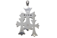 画像をギャラリービューアに読み込む, CHROME HEARTS クロムハーツ トリプルCHクロス ペンダント スモール 重量約53.8g シルバー925 美品 中古 4c074171