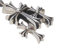 画像をギャラリービューアに読み込む, CHROME HEARTS クロムハーツ トリプルCHクロス ペンダント スモール 重量約53.8g シルバー925 美品 中古 4c074171