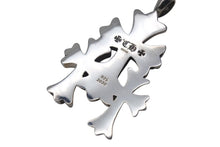 画像をギャラリービューアに読み込む, 極美品 CHROME HEARTS クロムハーツ トリプルCHクロス ペンダント スモール 重量約52.6g シルバー925 中古 4c074172