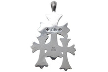 画像をギャラリービューアに読み込む, CHROME HEARTS クロムハーツ トリプルCHクロス ペンダント スモール 重量約53.6g シルバー925 美品 中古 4c074173