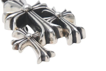 画像をギャラリービューアに読み込む, CHROME HEARTS クロムハーツ トリプルCHクロス ペンダント スモール 重量約53.6g シルバー925 美品 中古 4c074173