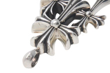 画像をギャラリービューアに読み込む, CHROME HEARTS クロムハーツ トリプルCHクロス ペンダント スモール 重量約53.6g シルバー925 美品 中古 4c074173