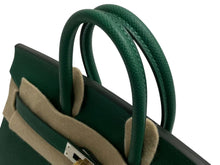 Load image into Gallery viewer, 新品未使用 HERMES エルメス バーキン セリエ 25 ハンドバッグ ヴォーエプソン ヴェールモワイヤン コンビ金具 外縫い W刻印 中古 4c074175