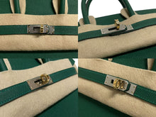 Load image into Gallery viewer, 新品未使用 HERMES エルメス バーキン セリエ 25 ハンドバッグ ヴォーエプソン ヴェールモワイヤン コンビ金具 外縫い W刻印 中古 4c074175
