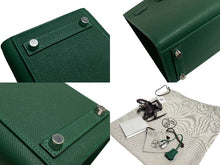Load image into Gallery viewer, 新品未使用 HERMES エルメス バーキン セリエ 25 ハンドバッグ ヴォーエプソン ヴェールモワイヤン コンビ金具 外縫い W刻印 中古 4c074175
