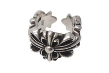 画像をギャラリービューアに読み込む, CHROME HEARTS クロムハーツ ダブルフローラルクロス リング 指輪 17号 16.4g シルバー 925 美品 中古 4c074176