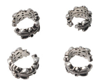 画像をギャラリービューアに読み込む, CHROME HEARTS クロムハーツ ダブルフローラルクロス リング 指輪 17号 16.4g シルバー 925 美品 中古 4c074176