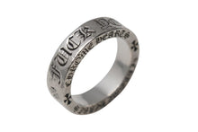 画像をギャラリービューアに読み込む, CHROME HEARTS クロムハーツ 6mm スペーサーリング FUCK YOU 指輪 サイズ17号 重量10.3g シルバー 925刻印 良品 中古 4c074178