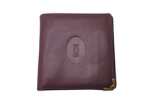 画像をギャラリービューアに読み込む, CARTIER カルティエ ヴィンテージ マストライン コンパクトウォレット ショートウォレット 財布 ボルドー 中古 4c074190