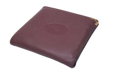 画像をギャラリービューアに読み込む, CARTIER カルティエ ヴィンテージ マストライン コンパクトウォレット ショートウォレット 財布 ボルドー 中古 4c074190