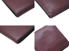 画像をギャラリービューアに読み込む, CARTIER カルティエ ヴィンテージ マストライン コンパクトウォレット ショートウォレット 財布 ボルドー 中古 4c074190