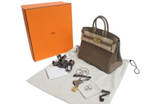 Load image into Gallery viewer, 新品未使用 HERMES エルメス バーキン25 ハンドバッグ トゴ エトゥープ ゴールド金具 W刻印 中古 4c074196