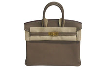 Load image into Gallery viewer, 新品未使用 HERMES エルメス バーキン25 ハンドバッグ トゴ エトゥープ ゴールド金具 W刻印 中古 4c074196