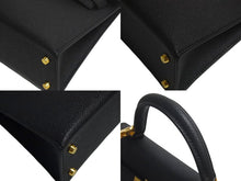 Load image into Gallery viewer, HERMES エルメス ミニケリー2 ヴォーエプソン ブラック ゴールド金具 外縫い 2WAY ショルダーバッグ X刻印 美品 中古 4c074197