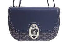 画像をギャラリービューアに読み込む, 極美品 GOYARD ゴヤール サック233 PM 2WAY ショルダーバッグ ハンドバッグ フランス製 PVC レザー ネイビー シルバ金具 中古 4c074201