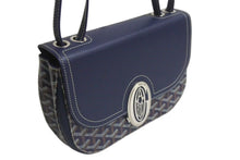 画像をギャラリービューアに読み込む, 極美品 GOYARD ゴヤール サック233 PM 2WAY ショルダーバッグ ハンドバッグ フランス製 PVC レザー ネイビー シルバ金具 中古 4c074201