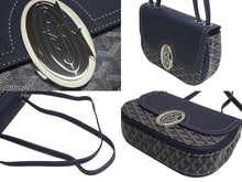画像をギャラリービューアに読み込む, 極美品 GOYARD ゴヤール サック233 PM 2WAY ショルダーバッグ ハンドバッグ フランス製 PVC レザー ネイビー シルバ金具 中古 4c074201