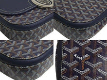 画像をギャラリービューアに読み込む, 極美品 GOYARD ゴヤール サック233 PM 2WAY ショルダーバッグ ハンドバッグ フランス製 PVC レザー ネイビー シルバ金具 中古 4c074201