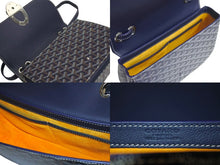 画像をギャラリービューアに読み込む, 極美品 GOYARD ゴヤール サック233 PM 2WAY ショルダーバッグ ハンドバッグ フランス製 PVC レザー ネイビー シルバ金具 中古 4c074201