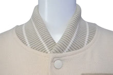 Load image into Gallery viewer, KAPITAL キャピタル バーシティ ジャケット ベージュ アウター アクリル ウール レザー K1910LJ105 サイズ3 美品 中古 4c074204