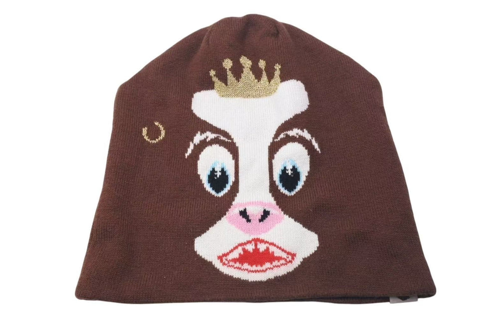 A BATHING APE Holstein Beanie Knit Cap Brown Bape Good Condition Used 4c074211