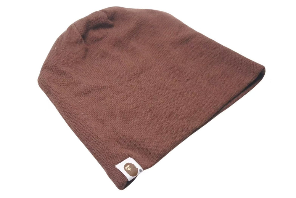 A BATHING APE Holstein Beanie Knit Cap Brown Bape Good Condition Used 4c074211