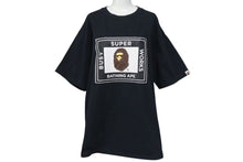 Load image into Gallery viewer, 極美品 A BATHING APE BAPE アベイシングエイプ SUPER BUSY WORKS 001TEK801006M Tシャツ ブラック2XL 中古 4c074214