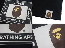 Load image into Gallery viewer, 極美品 A BATHING APE BAPE アベイシングエイプ SUPER BUSY WORKS 001TEK801006M Tシャツ ブラック2XL 中古 4c074214