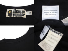 画像をギャラリービューアに読み込む, A BATHING APE X VOGUE ア ベイシング エイプ X ヴォーグ T Shirt ブラック コットン ユニセックス 美品 中古 4c074224