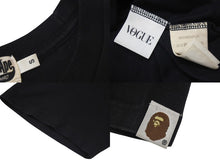 画像をギャラリービューアに読み込む, A BATHING APE X VOGUE ア ベイシング エイプ X ヴォーグ T Shirt ブラック コットン ユニセックス 美品 中古 4c074224
