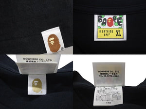 Very Good Condition A BATHING APE BAPE 001TEH801071M T-shirt Black Size XL Used 4c074229