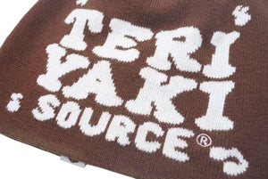 A BATHING APE アベイシングエイプ TERIYAKI SOURCE テリヤキソース ビーニー ニット帽 ブラウン ベイプ 良品 中古 4c074234