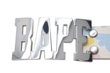 画像をギャラリービューアに読み込む, A BATHING APE アベイシングエイプ BAPE ベイプ ベルト レザー マルチカモ マルチカラー シルバー金具 美品 中古 4c074235