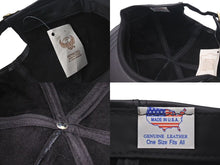 画像をギャラリービューアに読み込む, 新品未使用 Porsche ポルシェ deadstock デッドストック キャップ 帽子 レザー ブラック イエロー レッド ゴールド金具 中古 4c074238