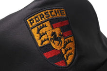 画像をギャラリービューアに読み込む, 新品未使用 Porsche ポルシェ deadstock デッドストック キャップ 帽子 レザー ブラック イエロー レッド ゴールド金具 中古 4c074238