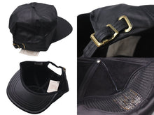 画像をギャラリービューアに読み込む, 新品未使用 Porsche ポルシェ deadstock デッドストック キャップ 帽子 レザー ブラック イエロー レッド ゴールド金具 中古 4c074238