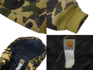 A BATHING APE × CARHARTT アベイシングエイプ カーハート 1st Camo アクティブ ジャケット 2005年 カモ柄 サイズL 美品 中古 4c074241