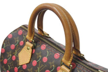 画像をギャラリービューアに読み込む, LOUIS VUITTON ルイヴィトン モノグラムチェリー スピーディ25 ハンドバッグ M95009 村上隆 ブラウン 美品 中古 4c074245
