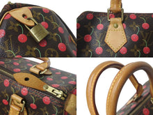 画像をギャラリービューアに読み込む, LOUIS VUITTON ルイヴィトン モノグラムチェリー スピーディ25 ハンドバッグ M95009 村上隆 ブラウン 美品 中古 4c074245