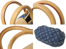 Load image into Gallery viewer, LOUIS VUITTON ルイヴィトン モノグラムデニム ミニプリーティ PM ハンドバッグ M95020 レザー ブルー 美品 中古 4c074246
