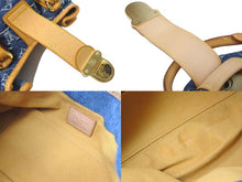 Load image into Gallery viewer, LOUIS VUITTON ルイヴィトン モノグラムデニム ミニプリーティ PM ハンドバッグ M95020 レザー ブルー 美品 中古 4c074246