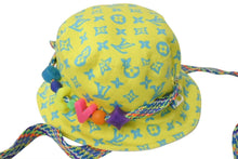 画像をギャラリービューアに読み込む, LOUIS VUITTON ルイヴィトン LVプレイ バケットハット M7060M イエロー ホワイト モノグラム リバーシブル コットン 美品 中古 4c074247