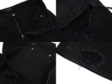 画像をギャラリービューアに読み込む, 極美品 BALENCIAGA バレンシアガ DENIM SIZE BAGGY LARGE FIT デニムパンツ 2022 745151 サイズL ダメージ加工 中古 4c074255
