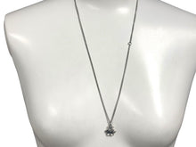 Load image into Gallery viewer, 極美品 CHANEL シャネル ココマークダブルピース ネックレス ラインストーン 2WAY アクセサリー B16K刻印 メタル シルバー 中古 4c074260