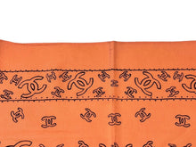 Load image into Gallery viewer, CHANEL シャネル スカーフ バンダナ柄 ココマーク ペイズリー ハンカチ 92年製 オレンジ コットン 美品 中古 4c074269