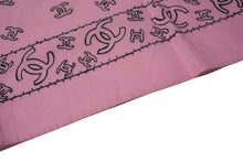Load image into Gallery viewer, CHANEL シャネル スカーフ バンダナ柄 ココマーク ペイズリー ハンカチ 92年製 ピンク コットン 良品 中古 4c074271