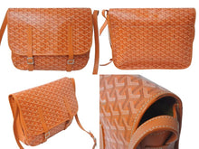 画像をギャラリービューアに読み込む, GOYARD ゴヤール ベルヴェデーレ メッセンジャーバッグ ショルダーバッグ フランス製 PVC レザー オレンジ シルバー 美品 中古 4c074280