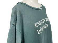 画像をギャラリービューアに読み込む, 新品未使用 Enfants Riches Deprimes ERD Tシャツ ダメージ加工 グリーン コットン サイズM 中古 4c074291